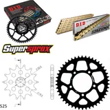 Kettensatz Alu schwarz für: SUZUKI GSF400 Bandit 93-97 14-46-114 DID525ZVM-X(G&G) Niet