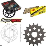 Kettensatz Alu schwarz für: SUZUKI GSX-S 1000 F / ABS 15- 17-44-116 DID525VX3(G&B) Endlos