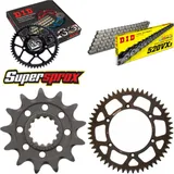 Kettensatz Alu schwarz für: Gas Gas EC125 97-99 13-52-118 DID520VX3 Clip