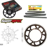 Kettensatz Alu schwarz für: Gas Gas EC125 03-12 13-51-114 DID520NZ Clip
