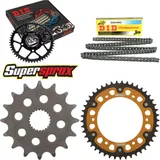 Kettensatz Stealth gold für: APRILIA ETX350 Tuareg 85-87 16-45-108 DID520NZ Clip