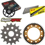 Kettensatz Stealth gold für: APRILIA ETX350 Tuareg 85-87 16-45-108 DID520VX3 Niet