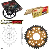 Kettensatz Stealth gold für: APRILIA RS125 Extrema/Replic 16-39-106 DID520ERT2(G&G) Clip