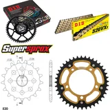Chain Kit Stealth gold for: APRILIA RS125 Extrema/Replic 17-40-110 DID520VX3(G&B) rivet