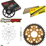Kettensatz Stealth gold für: APRILIA Pegaso 125 89-99/Tua 14-40-104 DID520VX3(G&B) Endlos
