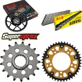 Kettensatz Stealth gold für: APRILIA RSV1000 Mille /R 01- 17-42-108 DID525VX3 Niet