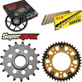 Kettensatz Stealth gold für: APRILIA RSV1000 Mille /R 01- 17-42-108 DID525VX3(G&B) Niet