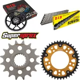 Kettensatz Stealth gold für: APRILIA SL1000 Falco 99-04 16-41-108 DID525VX3 Niet