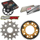 Kettensatz Stealth gold für: APRILIA SL1000 Falco 99-04 16-41-108 DID525ZVM-X(S&S) Niet