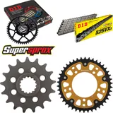Kettensatz Stealth gold für: APRILIA Caponord 1200 13-15 17-42-112 DID525VX3 Niet