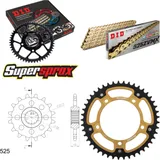 Kettensatz Stealth gold für: TRIUMPH Daytona 600 03-04 15-45-108 DID525ZVM-X(G&G) Endlos