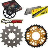 Kettensatz Stealth gold für: TRIUMPH Thunderbird 750 95-9 17-43-110 DID530VX3 Endlos