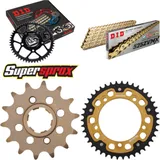Kettensatz Stealth gold für: TRIUMPH Speedmaster 800 03-04 16-42-112 DID525ZVM-X(G&G) Niet