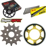 Kettensatz Stealth gold für: HONDA CR125 R 00-01/CR125 R 13-52-116 DID520VX3 Endlos