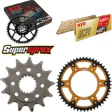 Kettensatz Stealth gold für: HONDA CR250 R 96-01/CR250 R 13-50-116 DID520ERT2(G&G) Clip