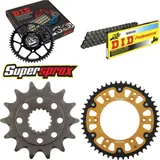 Kettensatz Stealth gold für: HONDA CR250 R 02-02 14-48-114 DID520 Clip