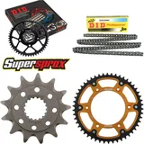 Kettensatz Stealth gold für: HONDA CRF450 R 02-03 13-50-114 DID520NZ Clip