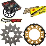 Kettensatz Stealth gold für: HONDA XR250 R 90-95 13-48-108 DID520VX3(G&B) Clip