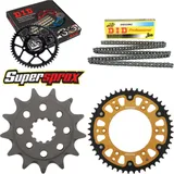 Kettensatz Stealth gold für: HONDA XR250 R 96-04 13-48-106 DID520NZ Clip