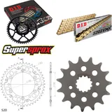 Kettensatz Stealth gold für: HONDA NX650 Dominator 89-90 15-45-108 DID520ZVM-X(G&G) Niet