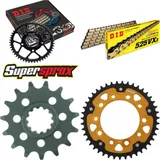 Kettensatz Stealth gold für: HONDA CBF600 /N /S 04-07 15-43-116 DID525VX3(G&B) Niet