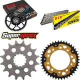 Kettensatz Stealth gold für: HONDA CBF600 /N /S 08-13 16-42-124 DID525VX3 Endlos