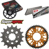 Kettensatz Stealth gold für: HONDA XRV750 Africa Twin 90-92 16-46-124 DID525ZVM-X Niet
