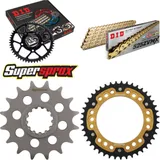 Kettensatz Stealth gold für: HONDA CBR1000 RR Fireblade 17- 16-43-116 DID525ZVM-X(G&G) Niet