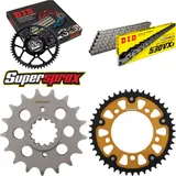 Kettensatz Stealth gold für: HONDA CBR1100 XX Blackbird, 17-44-110 DID530VX3 Niet