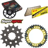 Kettensatz Stealth gold für: HONDA VTR1000 SP1 00-01 16-40-104 DID530VX3(G&B) Niet