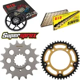 Kettensatz Stealth gold für: HONDA X-11, CB1100 SF 00-03 17-43-110 DID530VX3(G&B) Niet