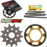 Kettensatz Stealth gold HM CRE125 Enduro 03-03 13-49-116 DID520NZ Clip