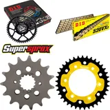 Kettensatz Stealth gold für: DUCATI 750 SS 91-98/888 Stra 15-37-096 DID520VX3(G&B) Endlos