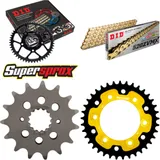 Kettensatz Stealth gold für: DUCATI 750 SS 91-98/888 Stra 15-37-096 DID520ZVM-X(G&G) Endlos