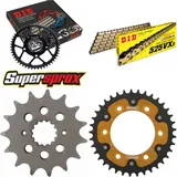Kettensatz Stealth gold für: DUCATI 916 Monster S4 01-03 15-37-100 DID525VX3(G&B) Endlos