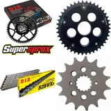 Kettensatz Stealth Edge schwarz für: DUCATI 1098 07-09/10 15-38-098 DID525VX3 Niet