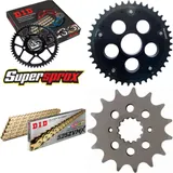Kettensatz Stealth Edge schwarz für: DUCATI 1098 07-09/10 15-38-098 DID525ZVM-X(G&G) Niet