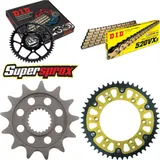 Kettensatz Stealth gold für: YAMAHA YZ125 05-08 13-48-112 DID520VX3(G&B) Clip