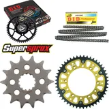 Kettensatz Stealth gold für: YAMAHA YZ426 F 00-02 14-48-114 DID520NZ Clip