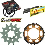 Chain Kit Stealth gold for: YAMAHA XV125 Virago 97-99 13-47-114 DID520 Clip