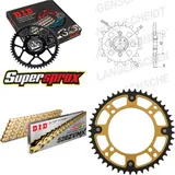 Kettensatz Stealth gold für: YAMAHA XV250 S Virago 95-00/ 16-45-114 DID520ZVM-X(G&G) Niet