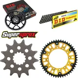 Kettensatz Stealth gold für: YAMAHA WR450 F 07-13 13-50-114 DID520 Clip