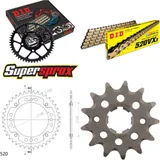 Kettensatz Stealth gold für: YAMAHA YFM350 X Warrior 4 x 13-40-100 DID520VX3(G&B) Niet