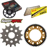 Kettensatz Stealth gold für: YAMAHA FZS600 Fazer /S 98-03 15-48-110 DID530VX3(G&B) Niet