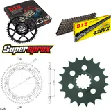 Kettensatz Stealth gold für: YAMAHA SR400 14-15 19-56-130 DID428VX Niet