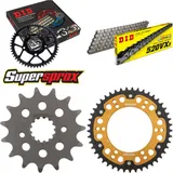 Kettensatz Stealth gold für: YAMAHA XT660 R 04-15/XT660 X 15-45-110 DID520VX3 Endlos
