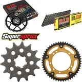 Kettensatz Stealth gold für: KAWASAKI KX80 17``/14`` 97 14-51-124 DID420D Clip