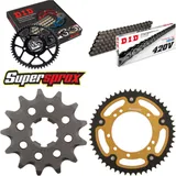 Chain Kit Stealth gold for: KAWASAKI KX85 19``/16`` >4 13-51-130 DID420V Clip