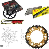 Kettensatz Stealth gold für: KAWASAKI KX125 90-91 12-48-112 DID520VX3 Endlos