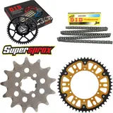 Kettensatz Stealth gold für: KAWASAKI KX125 03-03 13-51-110 DID520NZ Clip